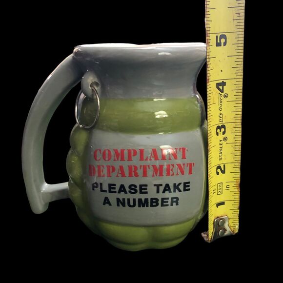 Funny Graphic Grenade Shaped Drinking Cup, Comical Beverage Mug, Military, Manly - Picture 8 of 8